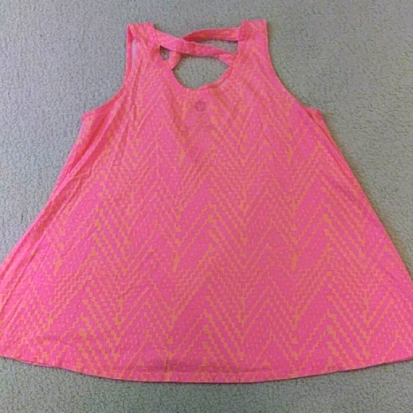 Neon Pink and Orange Tank Top - Picture 3 of 4